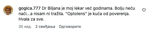 Google recenzija pacijenta Opto Lens 4